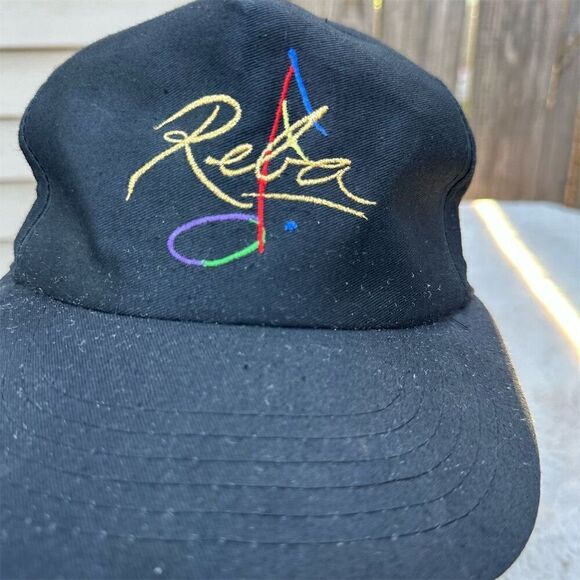 Vintage 1990s Reba McEntire Black Snapback Hat Adjustable Unisex - Picture 2 of 7